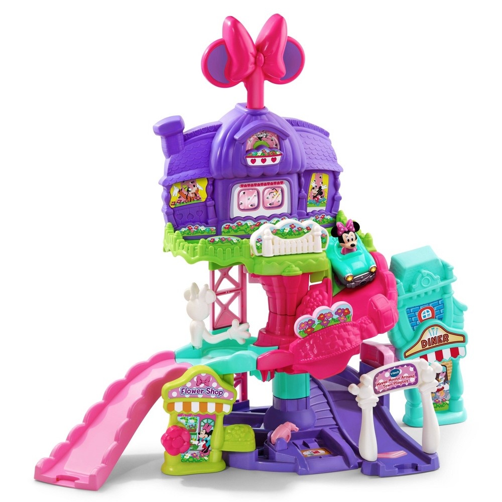 slide 5 of 9, VTech Go! Go! Smart Wheels Disney Minnie Mouse Around Town Playset, 1 ct