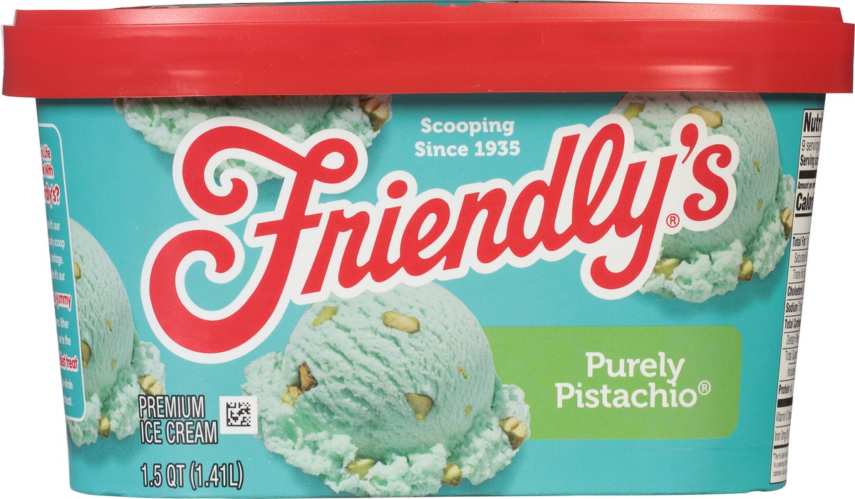 slide 3 of 9, Friendly's Premium Perfectly Pistachio Almond Ice Cream 1.5 qt, 1.5 qt