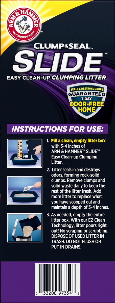 slide 5 of 8, ARM & HAMMER SLIDE Easy Clean-Up Multi-Cat Clumping Cat Litter 14 lb, 14 lb