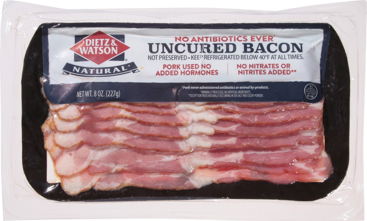 slide 2 of 13, Dietz & Watson Uncured Bacon 8 oz, 8 oz