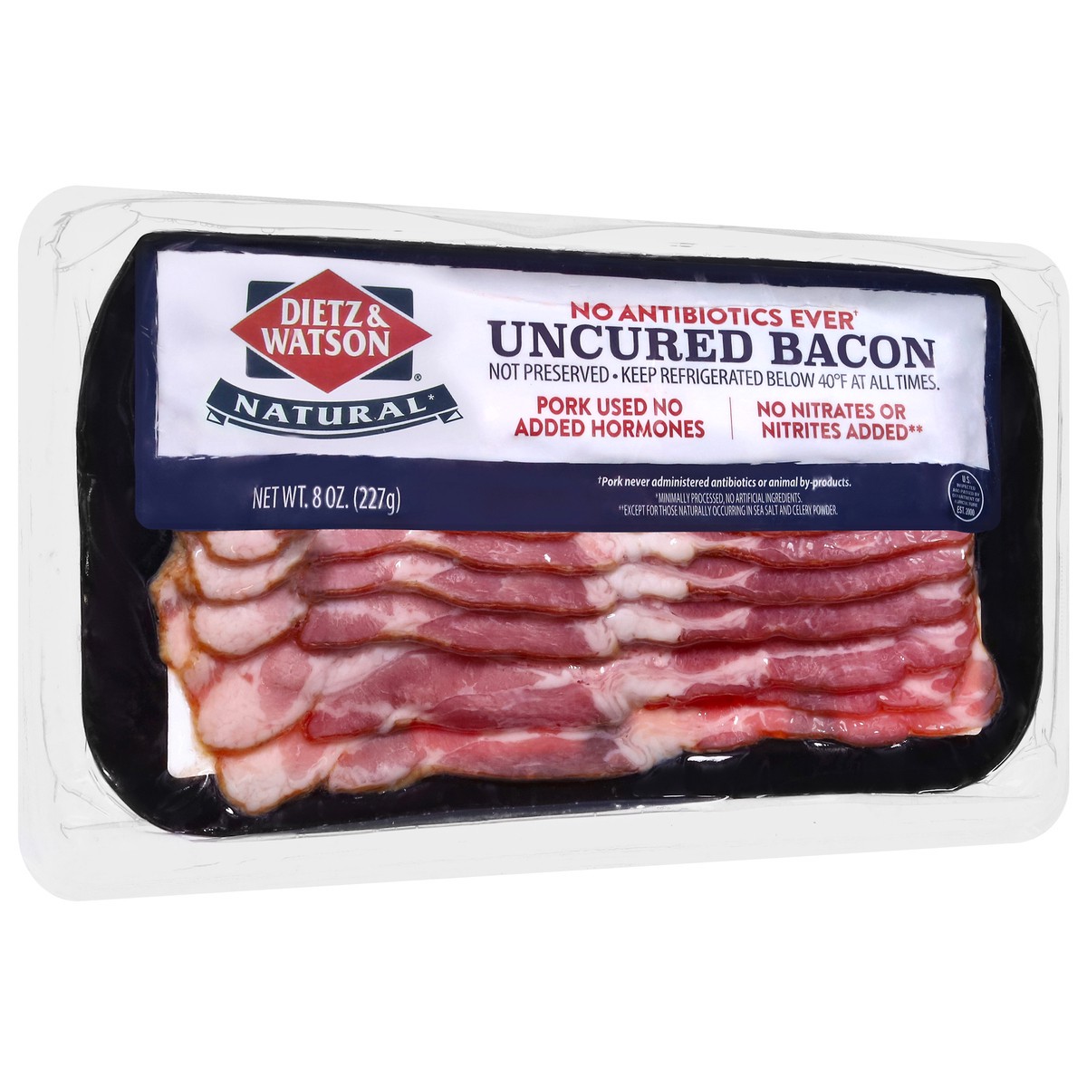 slide 7 of 13, Dietz & Watson Uncured Bacon 8 oz, 8 oz