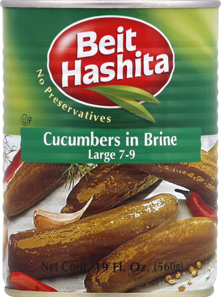 slide 2 of 2, Beit Hashita Large Cucumbers in Brine, 19 fl oz