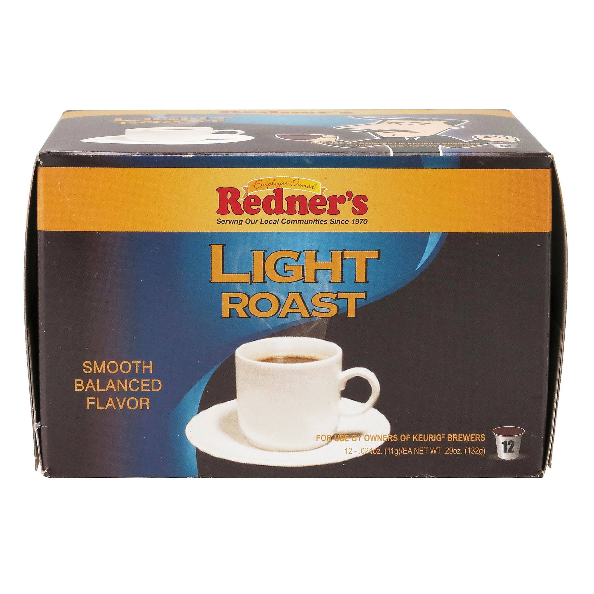 slide 1 of 1, Redner's Light Roast K Cups, 3.8 oz