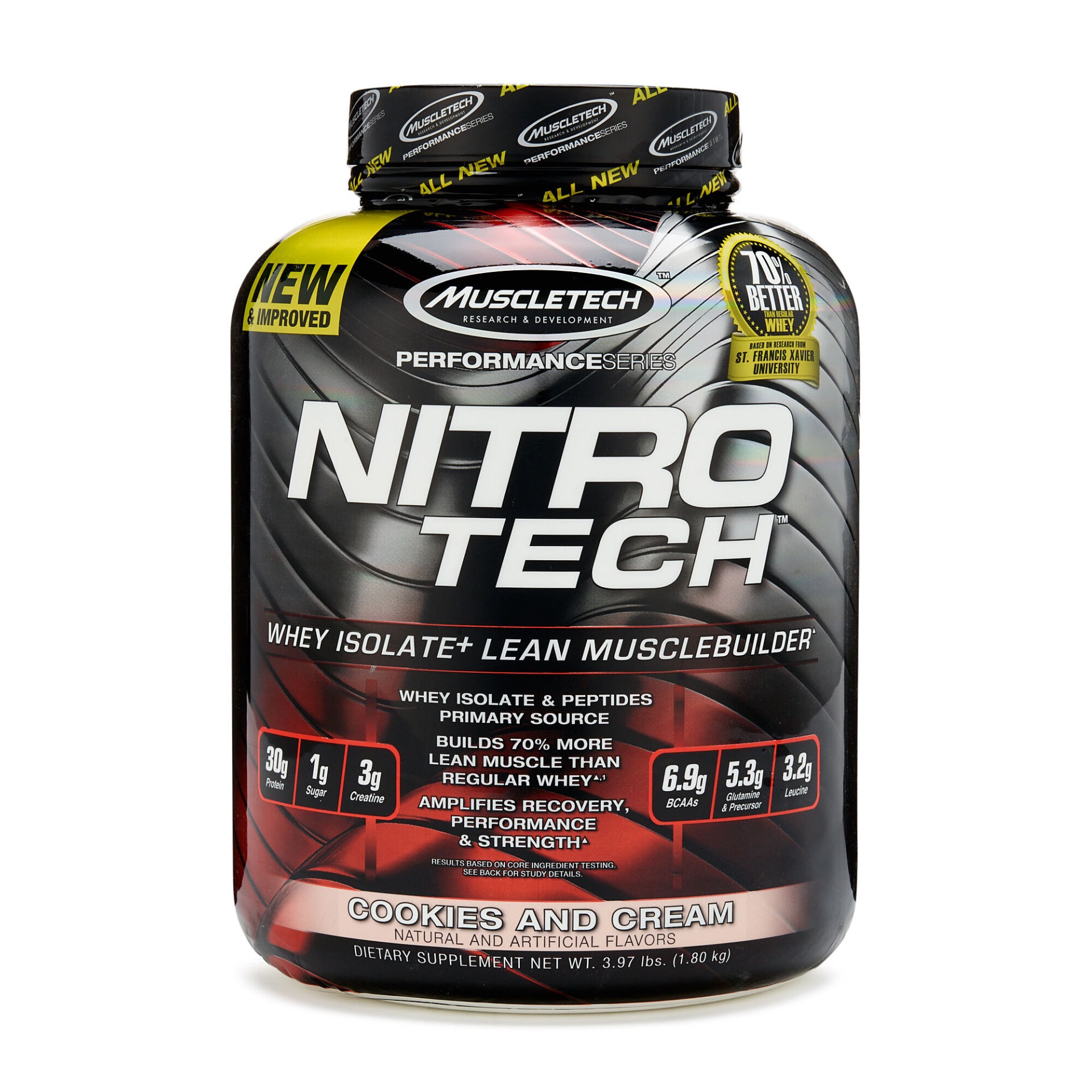 slide 1 of 1, MuscleTech Nitro-Tech - Cookies and Cream, 4 lb