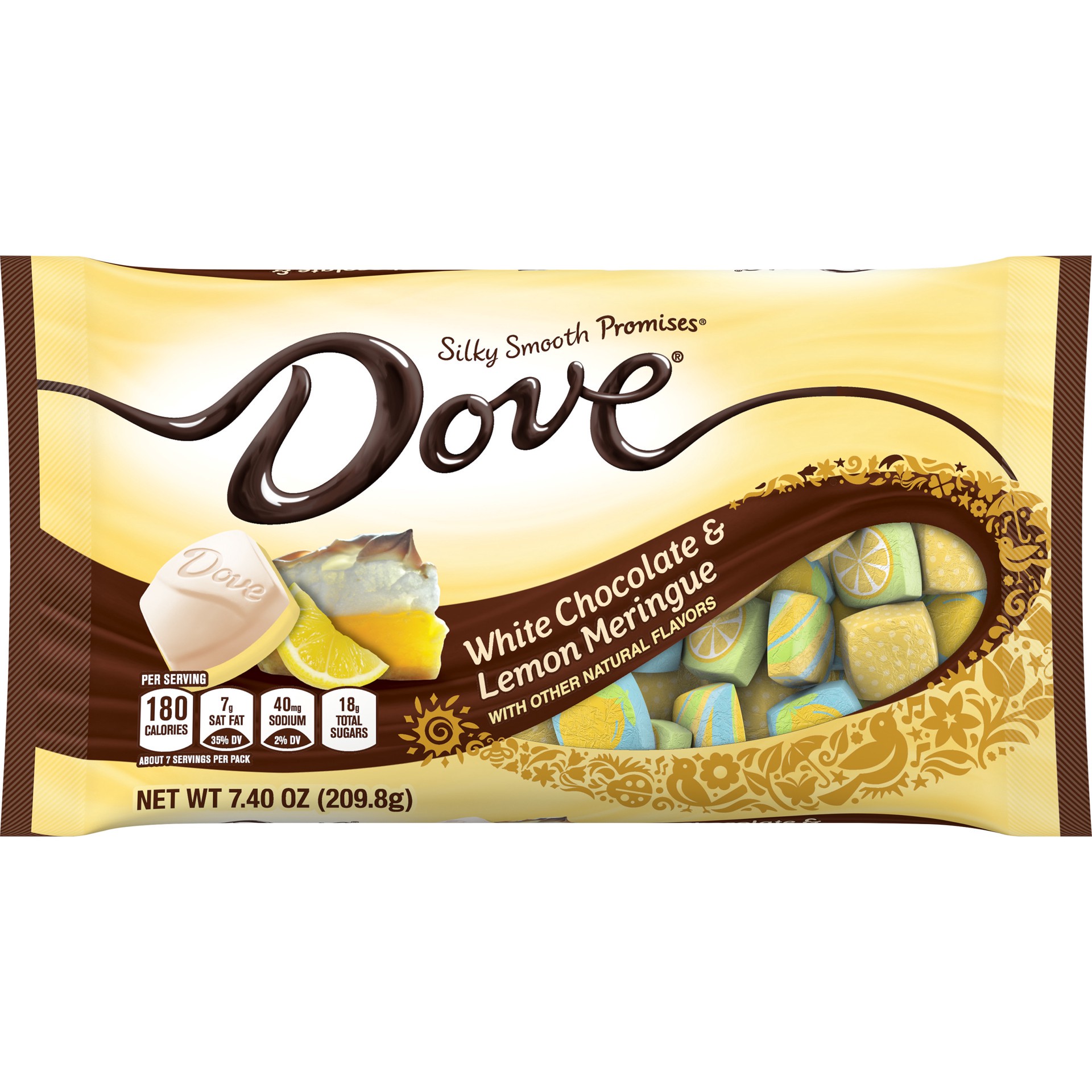 slide 1 of 5, Dove Chocolate Easter White Chocolate & Lemon Meringue Chocolates, 7.4 oz