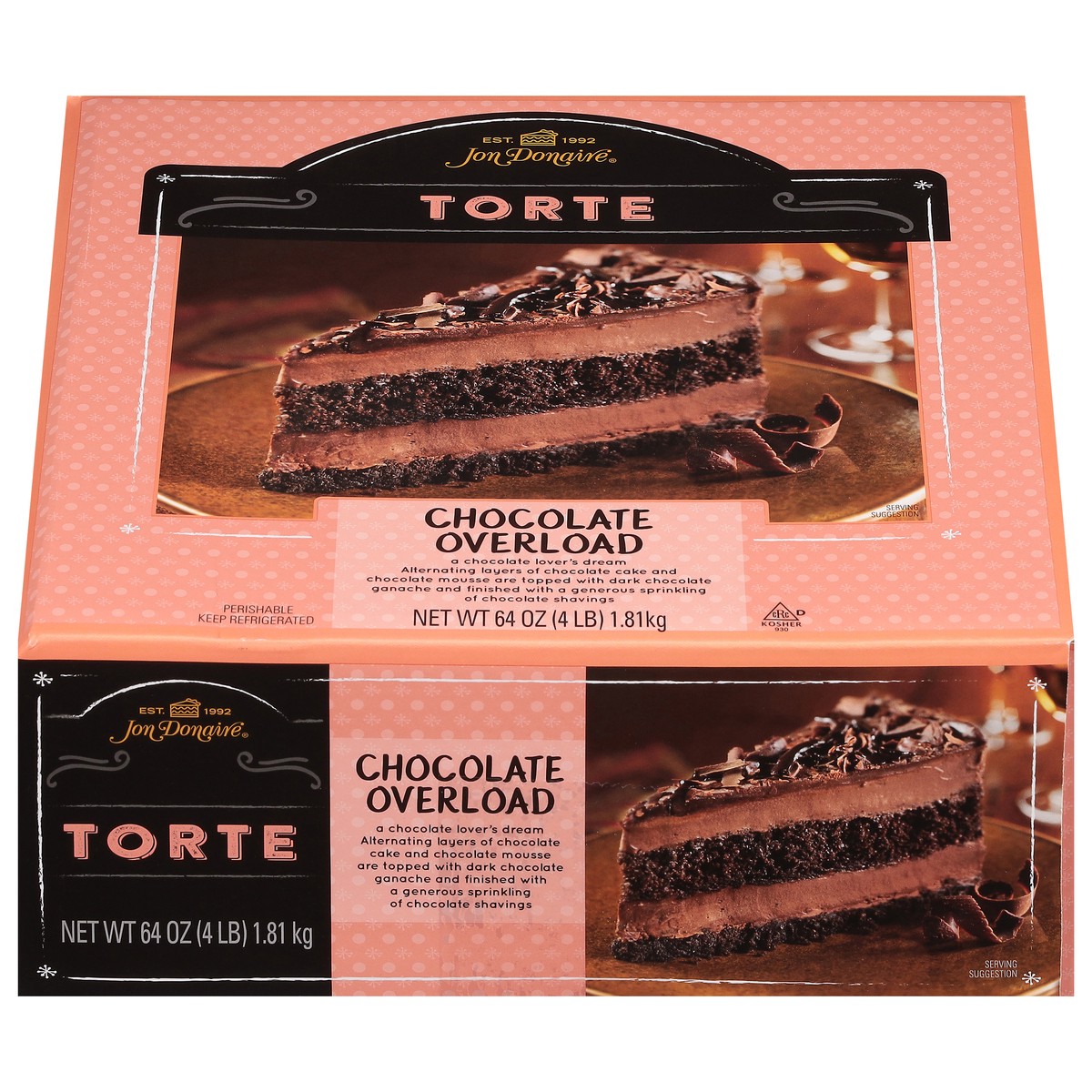 slide 1 of 13, Jon Donaire Chocolate Overload Torte 64 oz, 64 oz