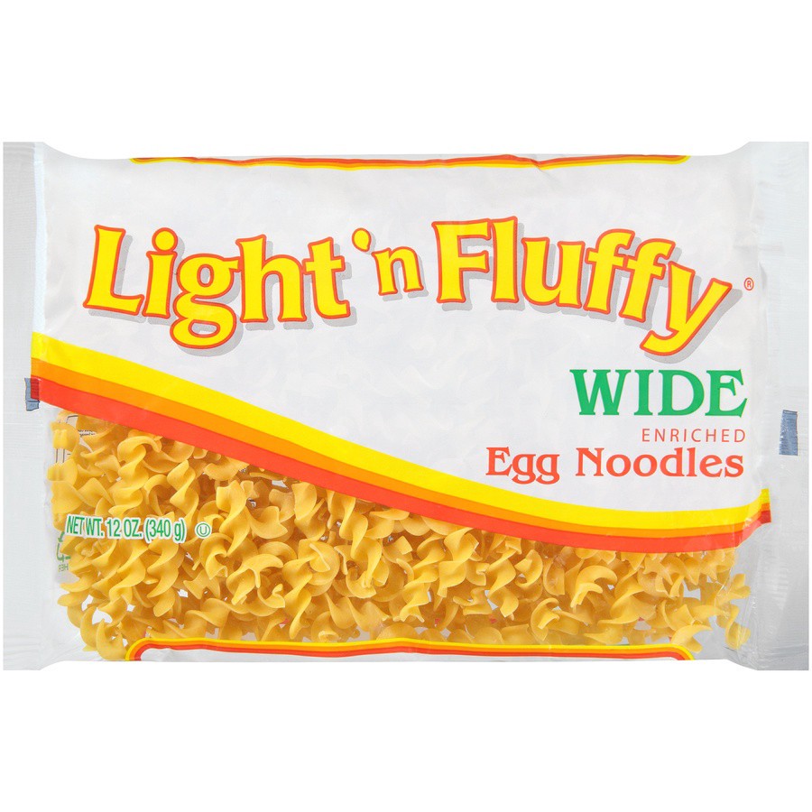 slide 1 of 6, Light 'n Fluffy Wide Enriched Egg Noodles, 12 oz