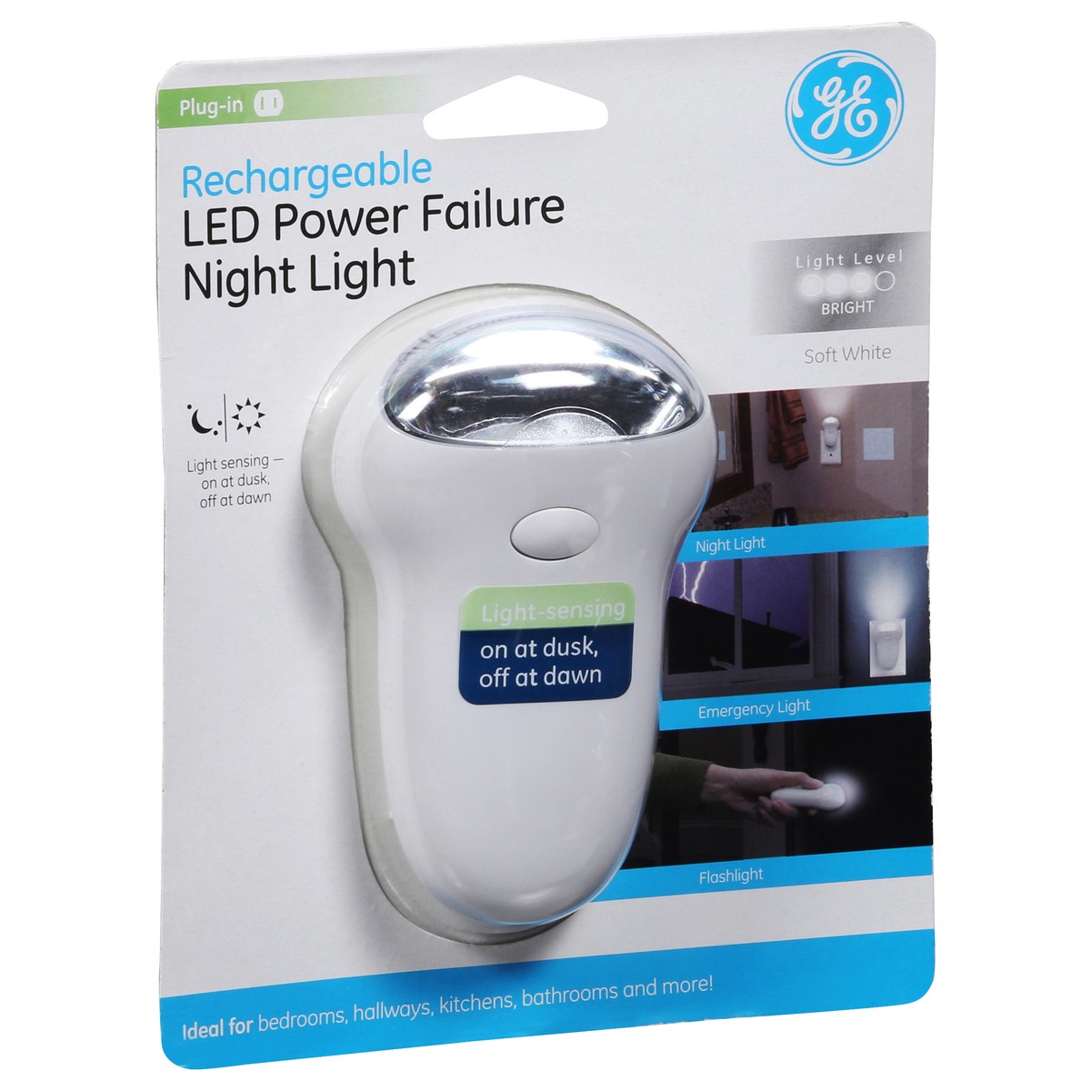 slide 2 of 12, GE Power Failure LED Rechargeable Night Light 1 ea, 1 ct