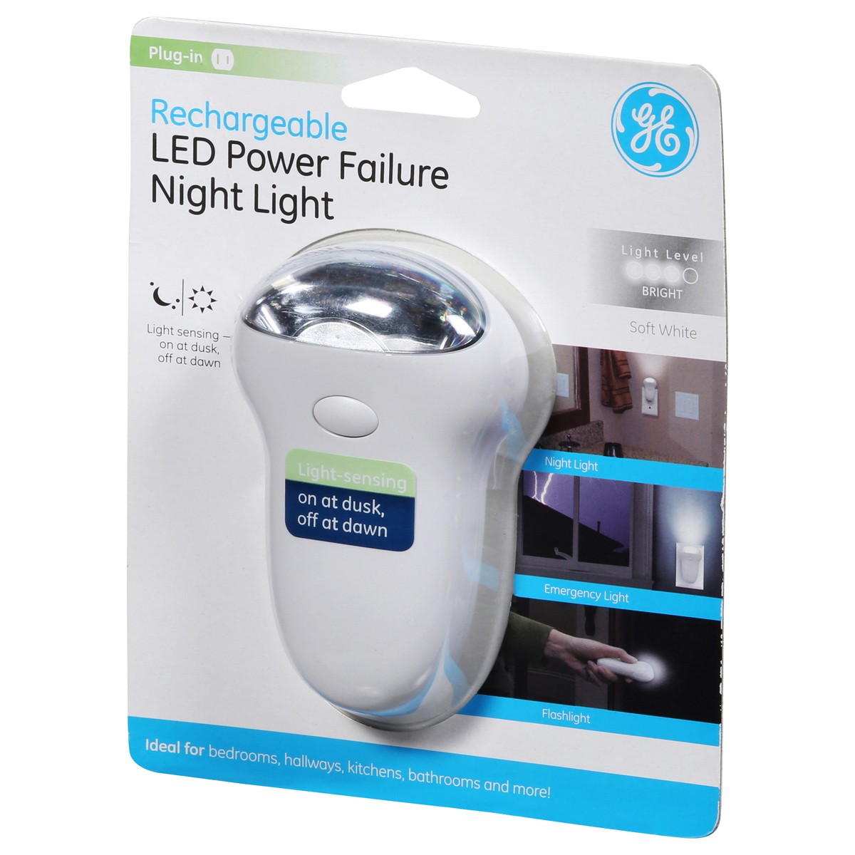 slide 3 of 12, GE Power Failure LED Rechargeable Night Light 1 ea, 1 ct