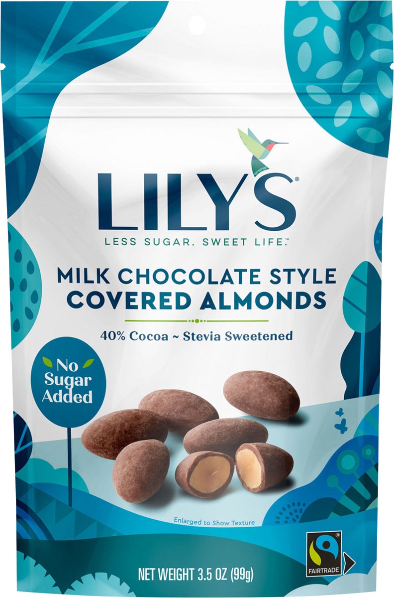 slide 5 of 8, Lily's Sweets Lilys Almonds Covered Milk Chocolate Style, 3.5 oz