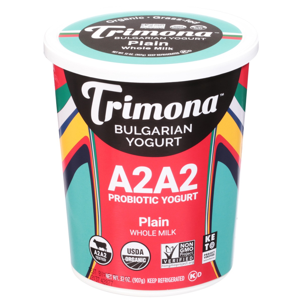 slide 1 of 14, Trimona Org Plain Whole Milk Yogurt, 32 oz