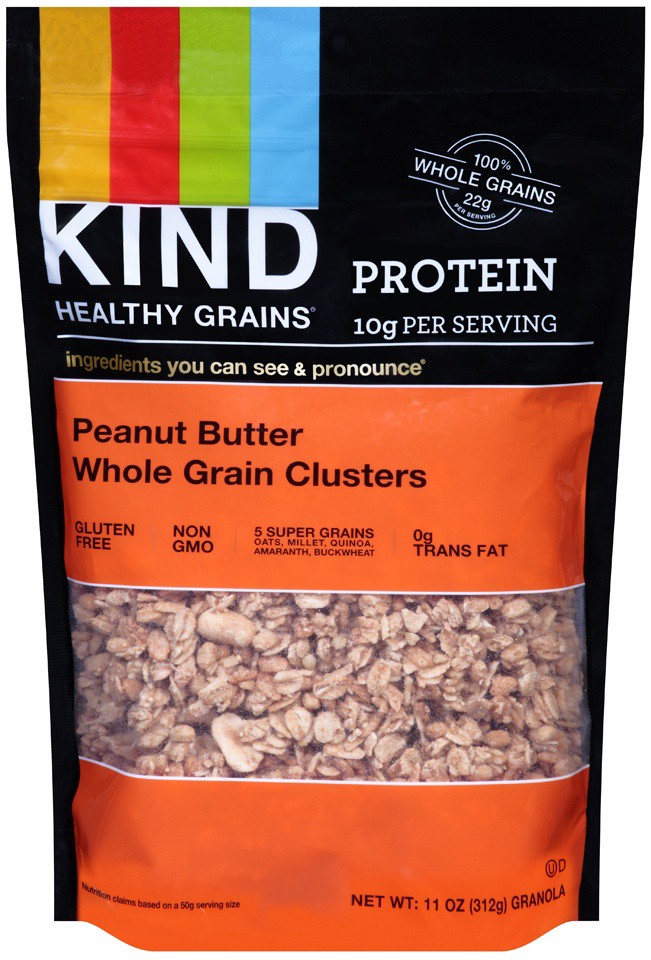 slide 1 of 1, KIND Healthy Grains Peanut Butter Whole Grain Clusters, 11 oz