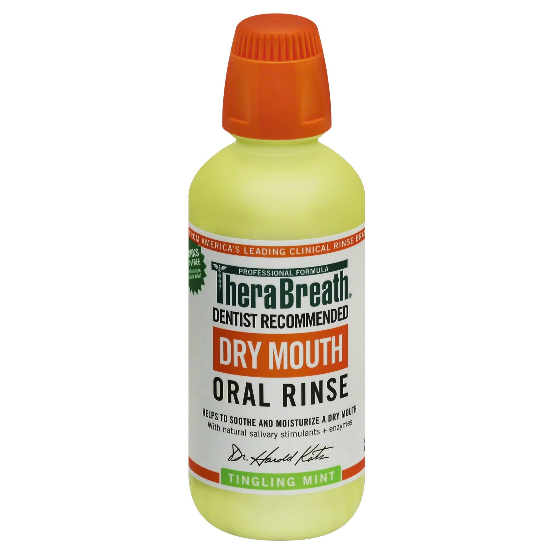 slide 1 of 2, TheraBreath Dry Mouth Oral Rinse Tingling Mint, 16 fl oz