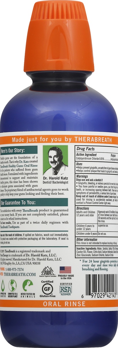 slide 8 of 8, Therabreath Healthy Gums Mouthwash Clean Mint - 16 fl oz, 16 fl oz