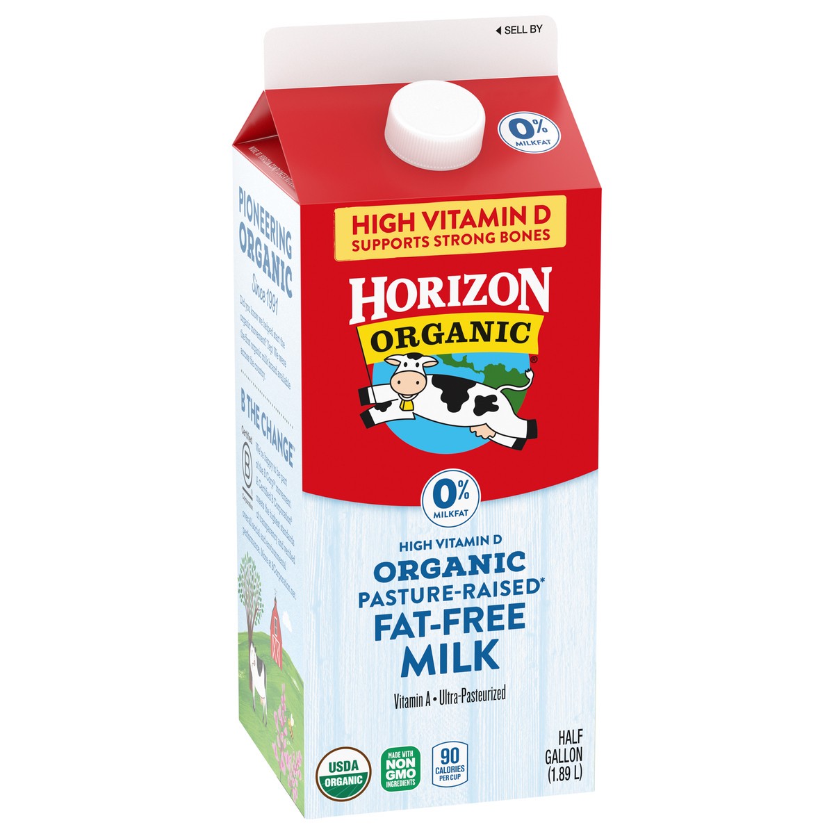 slide 3 of 13, Horizon Organic Nonfat High Vitamin D Milk, Half Gallon, 1/2 gal