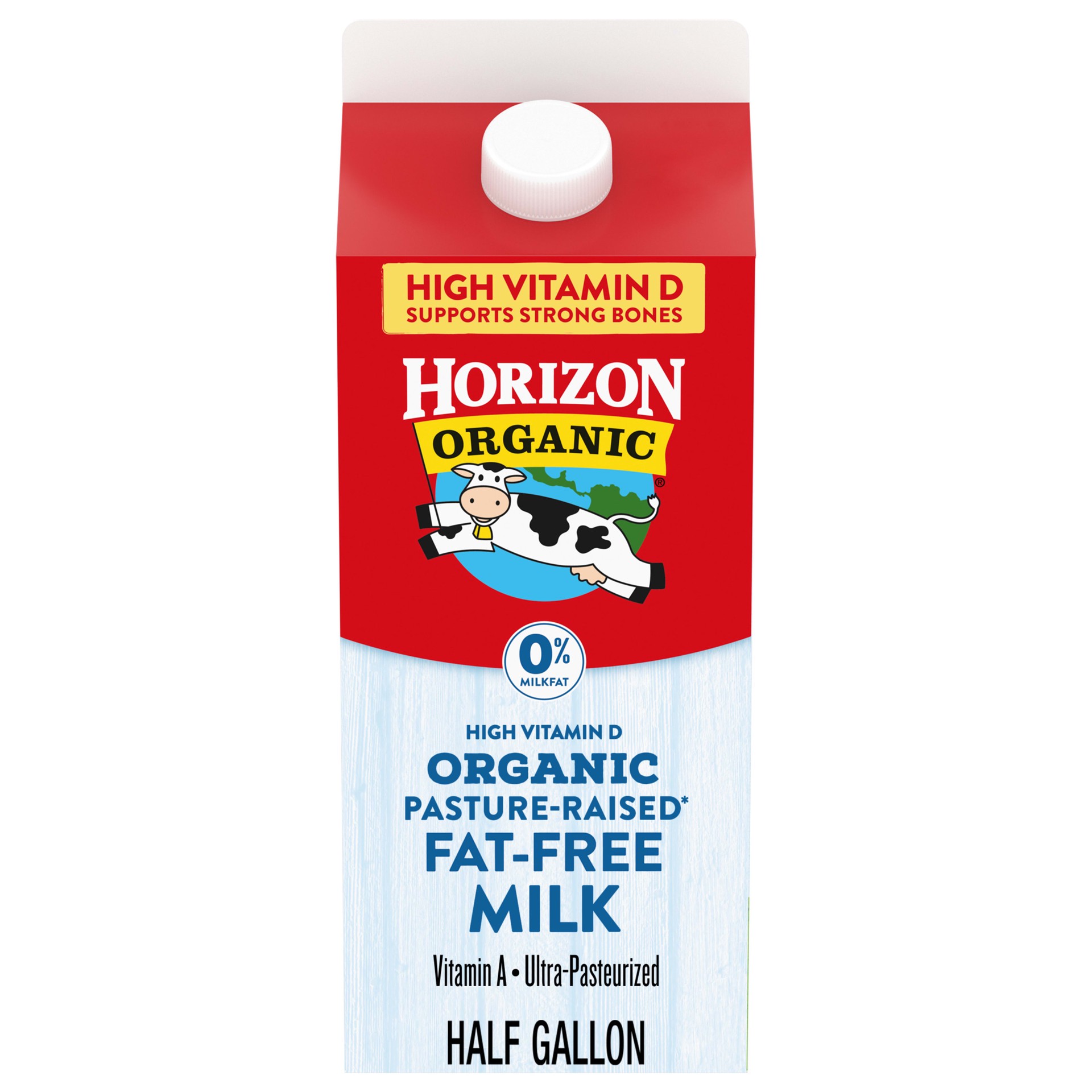 slide 1 of 8, Horizon Organic Nonfat Milk, High Vitamin D, Half Gallon, 