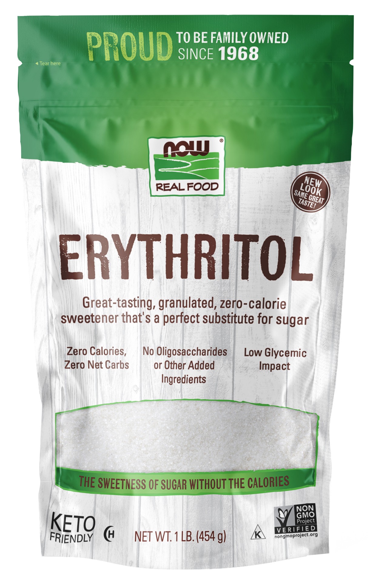 slide 1 of 3, NOW Natural Foods Erythritol - 1 lb., 1 lb