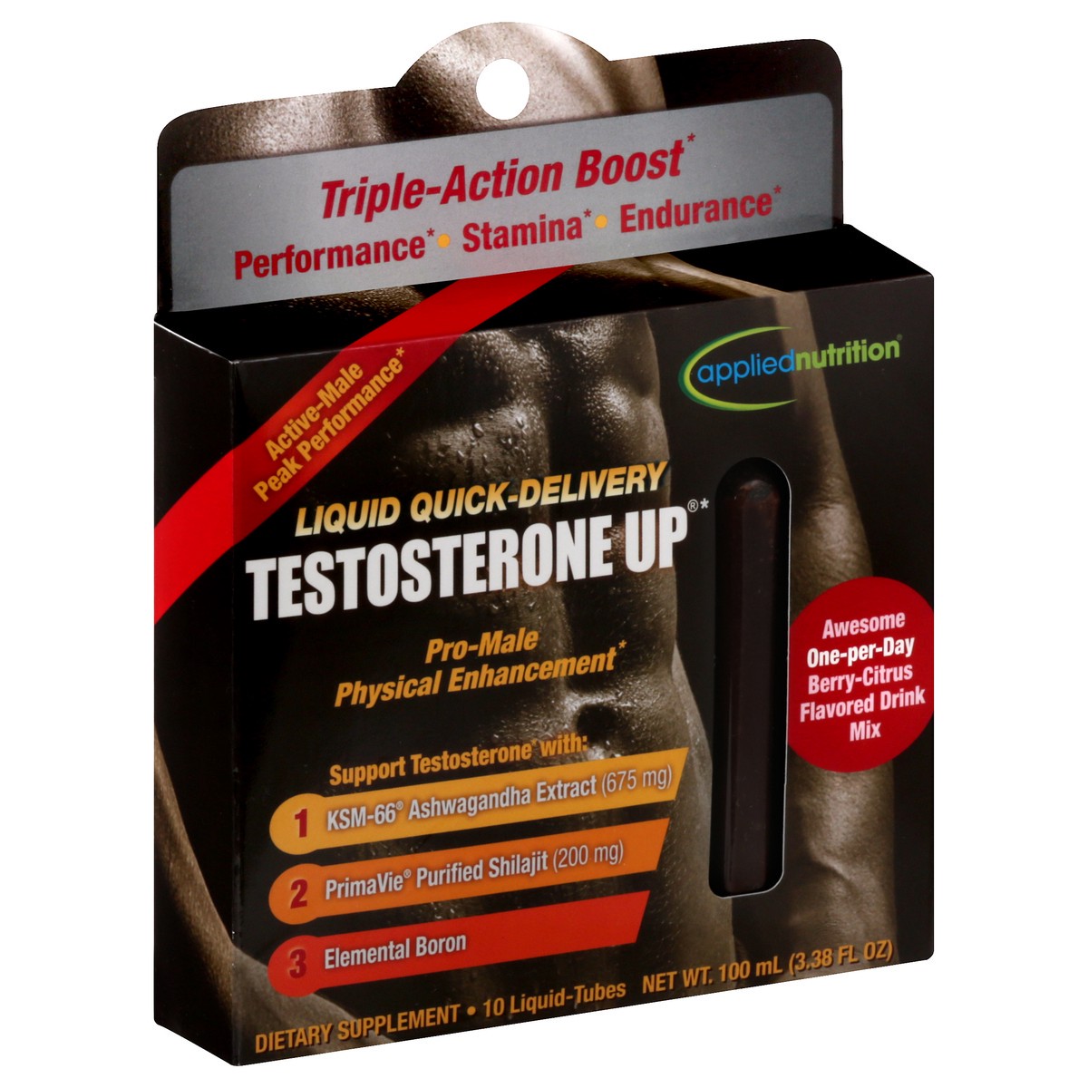 slide 3 of 13, Applied Nutrition Liquid-Tubes Testosterone Up 10 ea, 10 ct