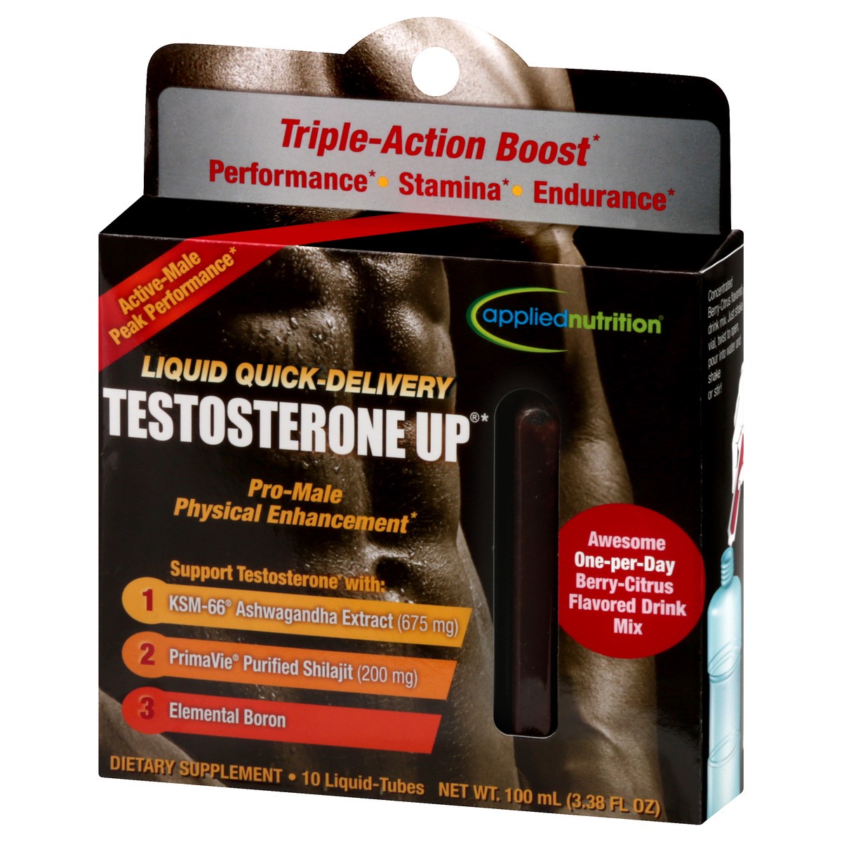 slide 4 of 13, Applied Nutrition Liquid-Tubes Testosterone Up 10 ea, 10 ct