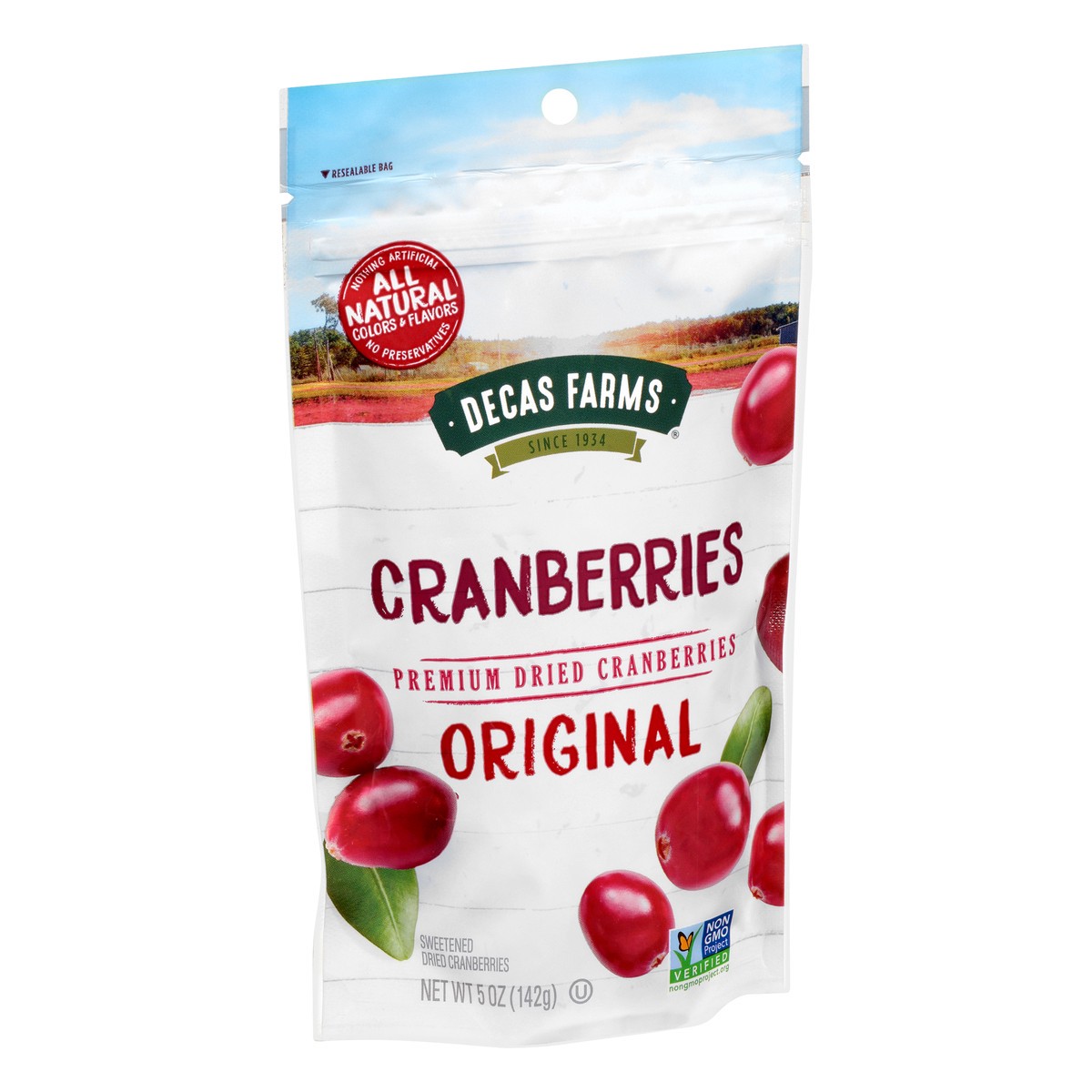 slide 2 of 9, Decas Farms Premium Dried Original Cranberries 5 oz, 4 oz