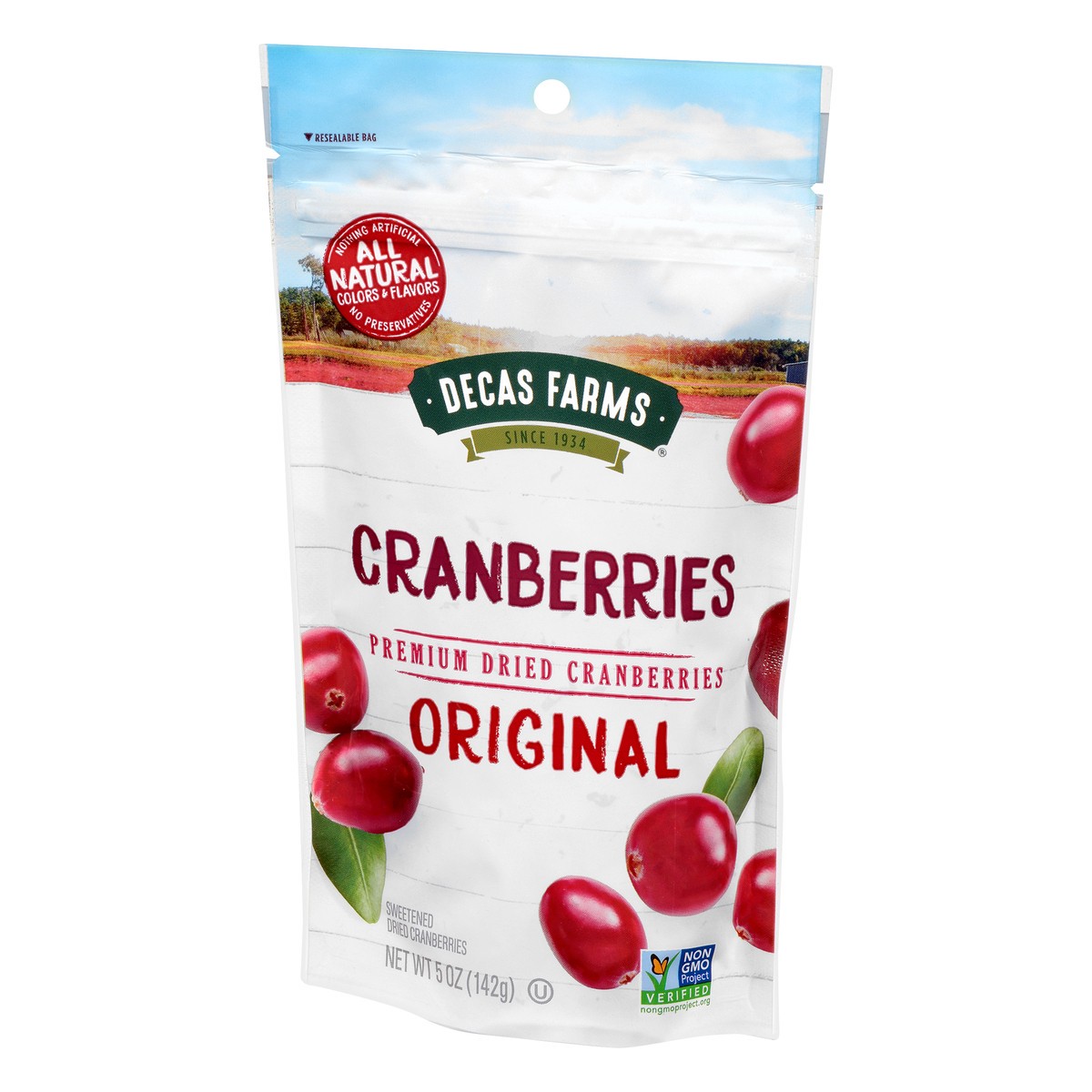 slide 3 of 9, Decas Farms Premium Dried Original Cranberries 5 oz, 4 oz