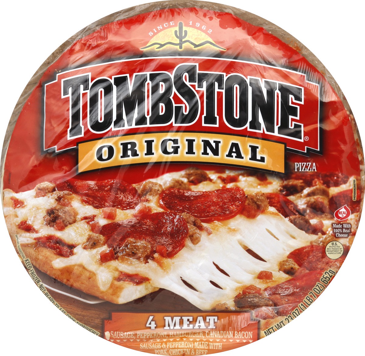 slide 3 of 6, Tombstone Pizza Original Four Meat, 23 oz