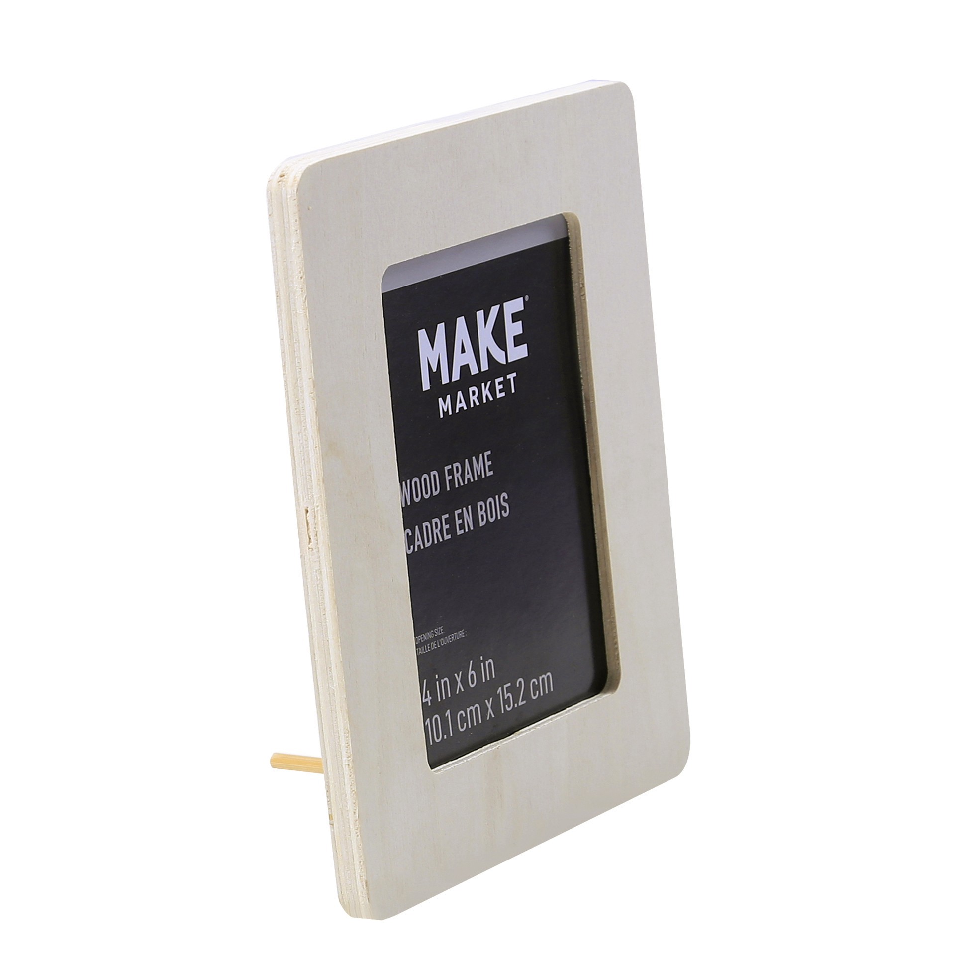 slide 3 of 4, 4" X 6" Ready-To-Finish Wood Frame By Make Market, 4 in x 6 in