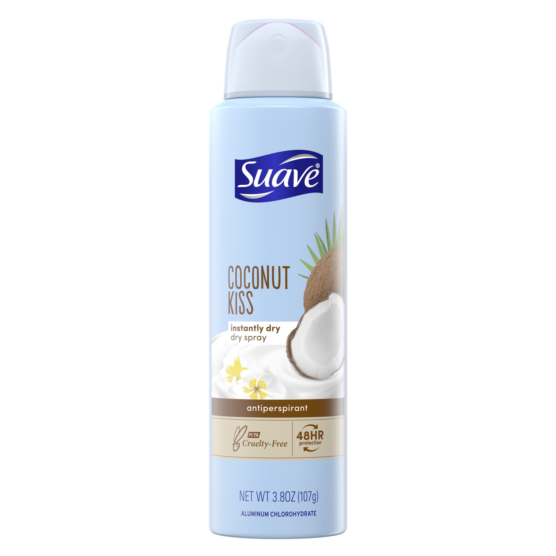 slide 1 of 6, Suave Dry Spray Antiperspirant Deodorant Coconut Kiss, 3.8 OZ, 3.8 oz