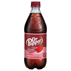 Dr Pepper Strawberries and Cream Soda, 20 fl oz bottle