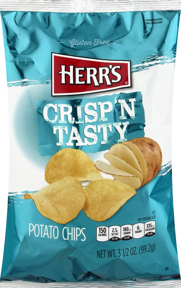 slide 1 of 8, Herr's Gluten Free Crisp 'N Tasty Potato Chips 3.5 oz, 3.5 oz