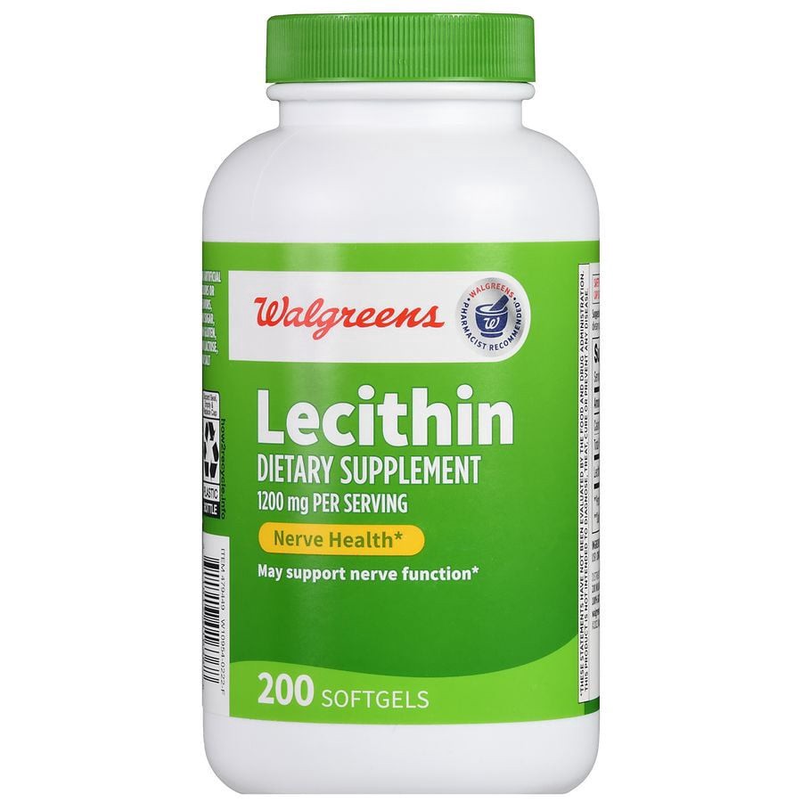 slide 3 of 5, Walgreens Lecithin 1200 mg, 200 ct