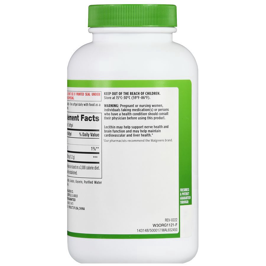 slide 5 of 5, Walgreens Lecithin 1200 mg, 200 ct