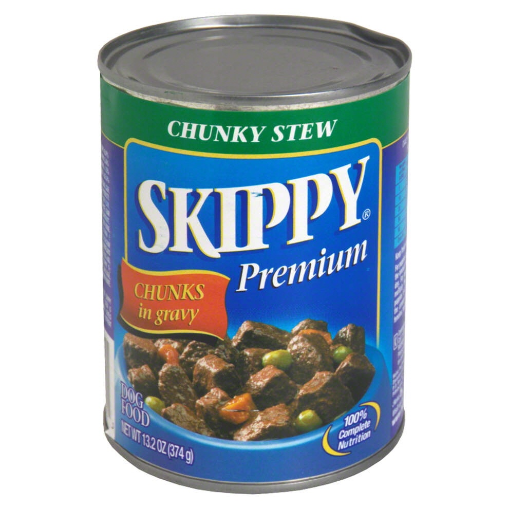 slide 1 of 6, Skippy Dog Food, Premium, Chunky Stew Chunks in Gravy, 13.2 oz