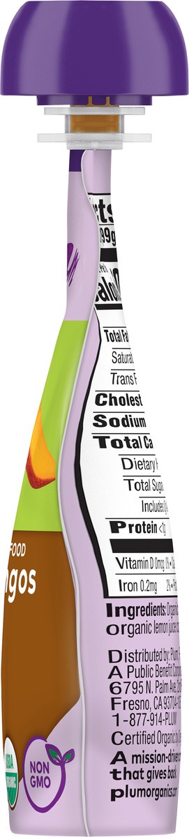 slide 5 of 9, Plum Organics Stage 1 Organic Baby Food Just Mangos 3.5oz Pouch, 3.5 oz