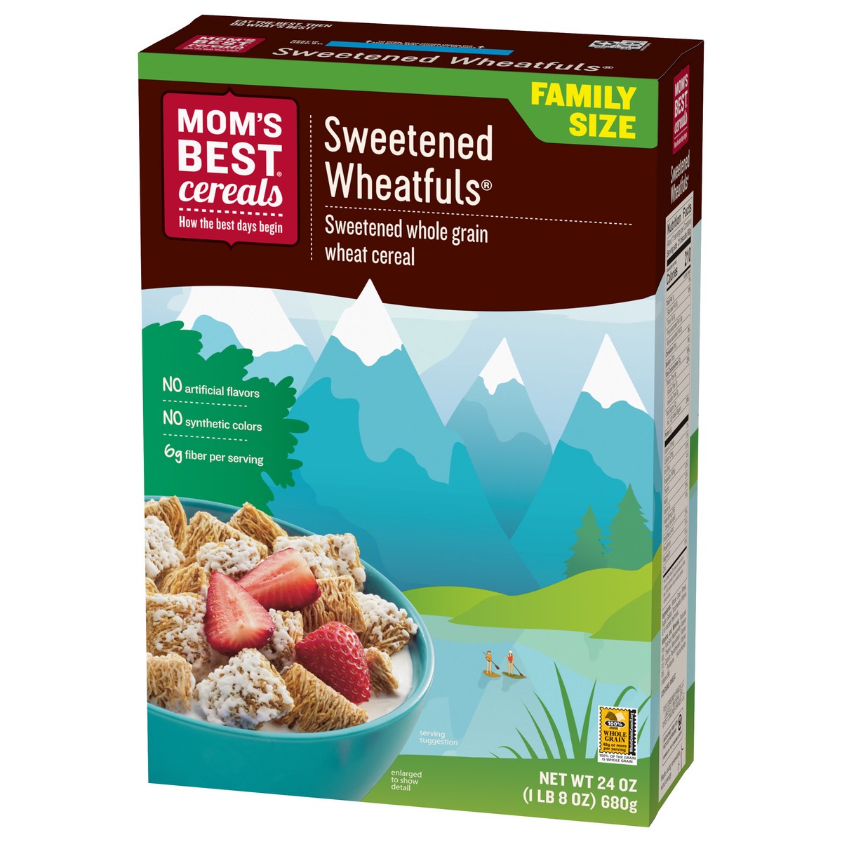 slide 5 of 9, Mom's Best Cereals Sweetened Wheatfuls, 24 oz