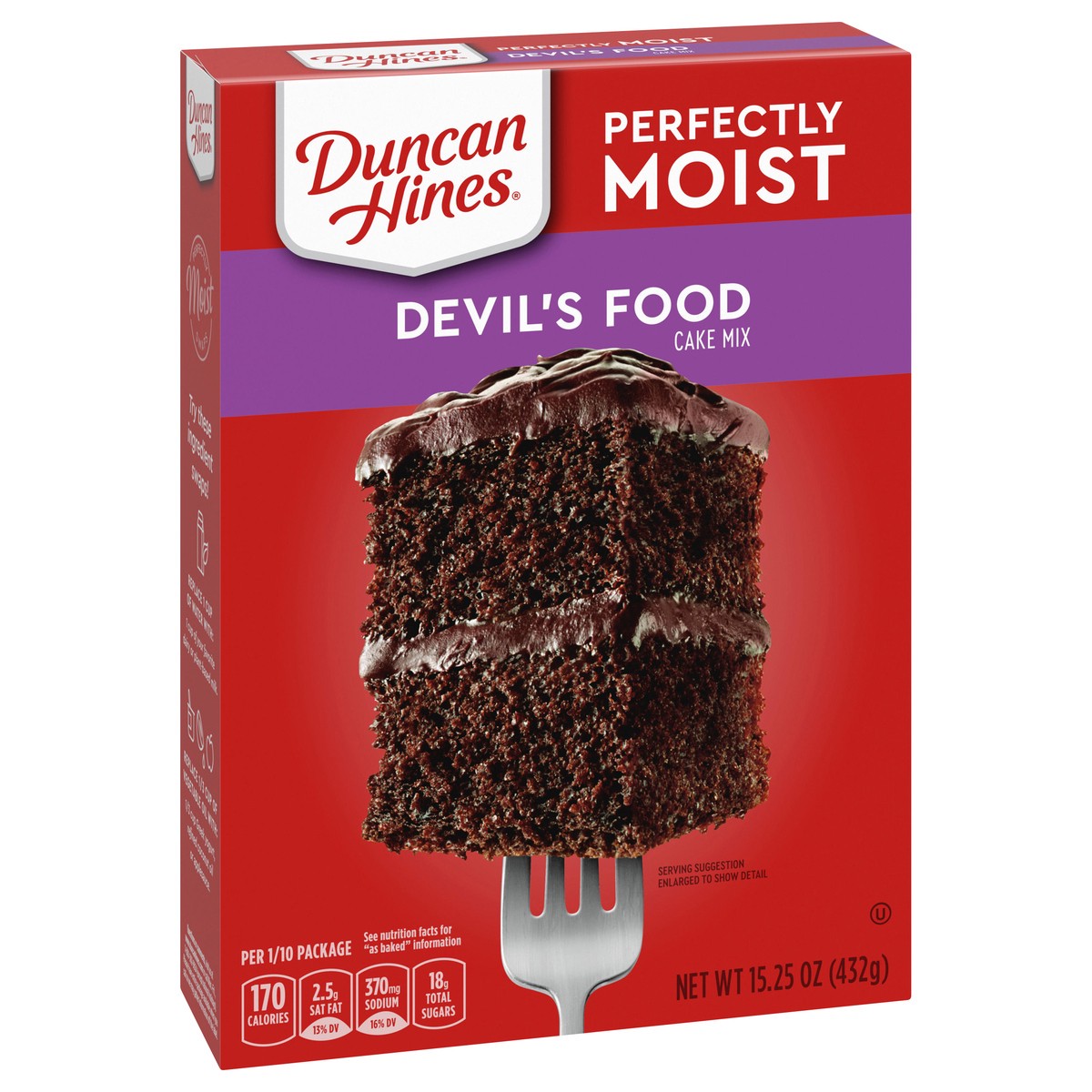 slide 2 of 9, Duncan Hines Devil's Food Cake Mix 15.25 oz, 15.25 oz
