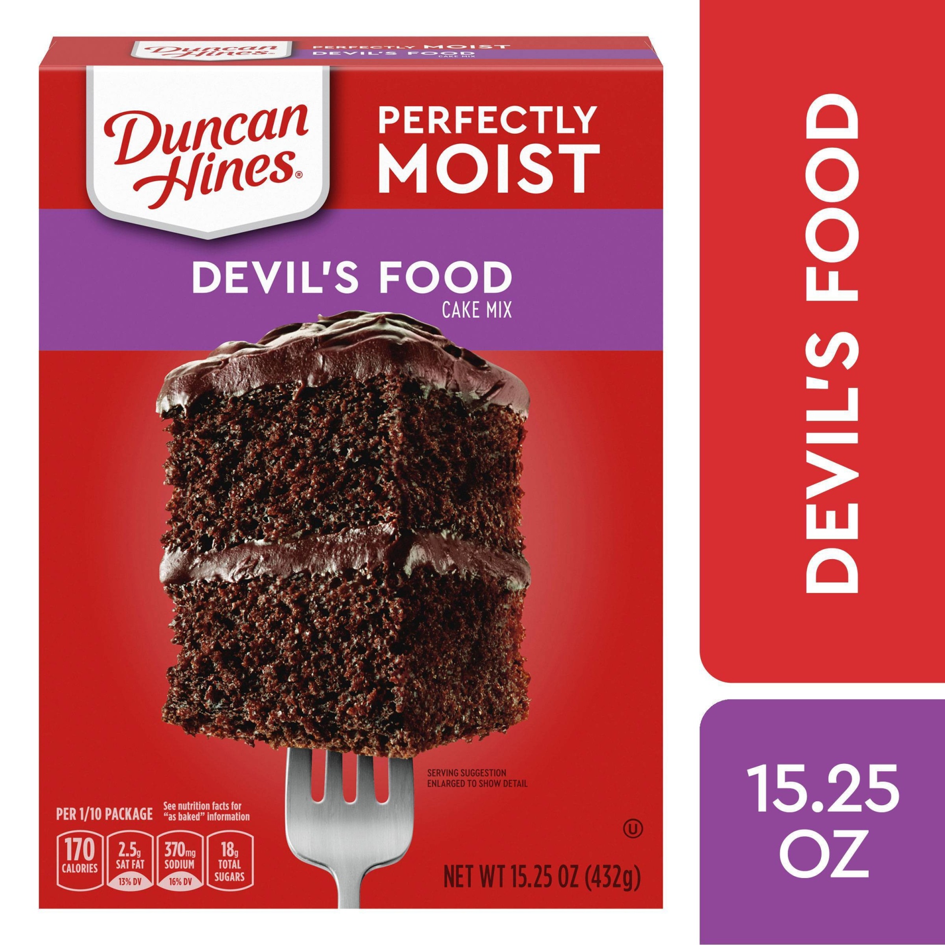 slide 1 of 3, Duncan Hines Devil's Food Cake Mix, 16.5 oz