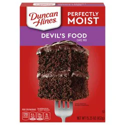 Duncan Hines Perfectly Moist Devil's Food Cake Mix, 15.25 oz