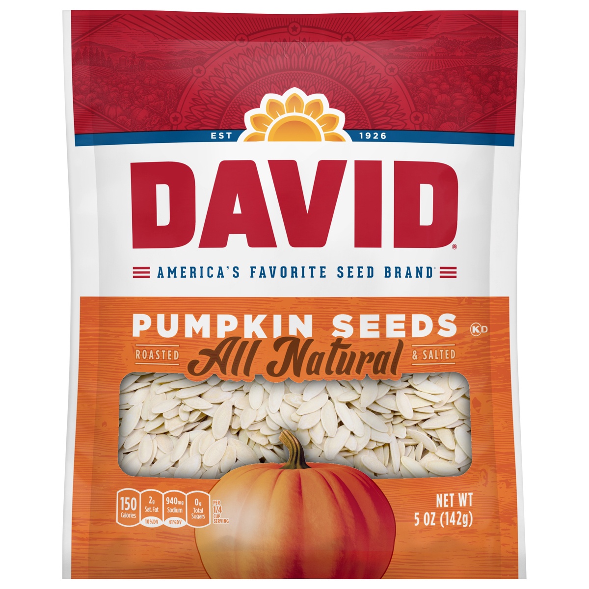 slide 1 of 4, DAVID Pumpkin Seeds, 5 oz