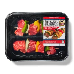 FRESH FROM MEIJER CAB Sweet Bourbon Beef Kabobs, 2 Kabobs