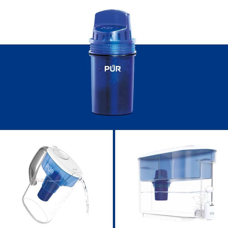 slide 4 of 10, PUR Filtration Water Pitcher Replacement Filter: Reduces Chlorine & Odors, 40-Gallon Life, Blue, Plastic, 1 Piece, 1 ct