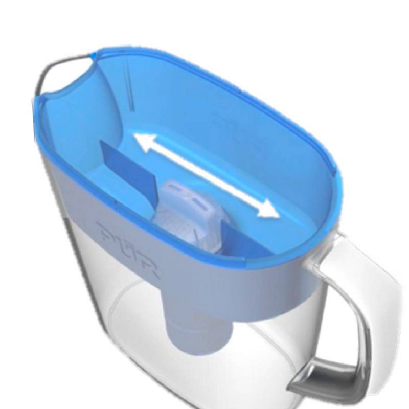 slide 6 of 10, PUR Filtration Water Pitcher Replacement Filter: Reduces Chlorine & Odors, 40-Gallon Life, Blue, Plastic, 1 Piece, 1 ct