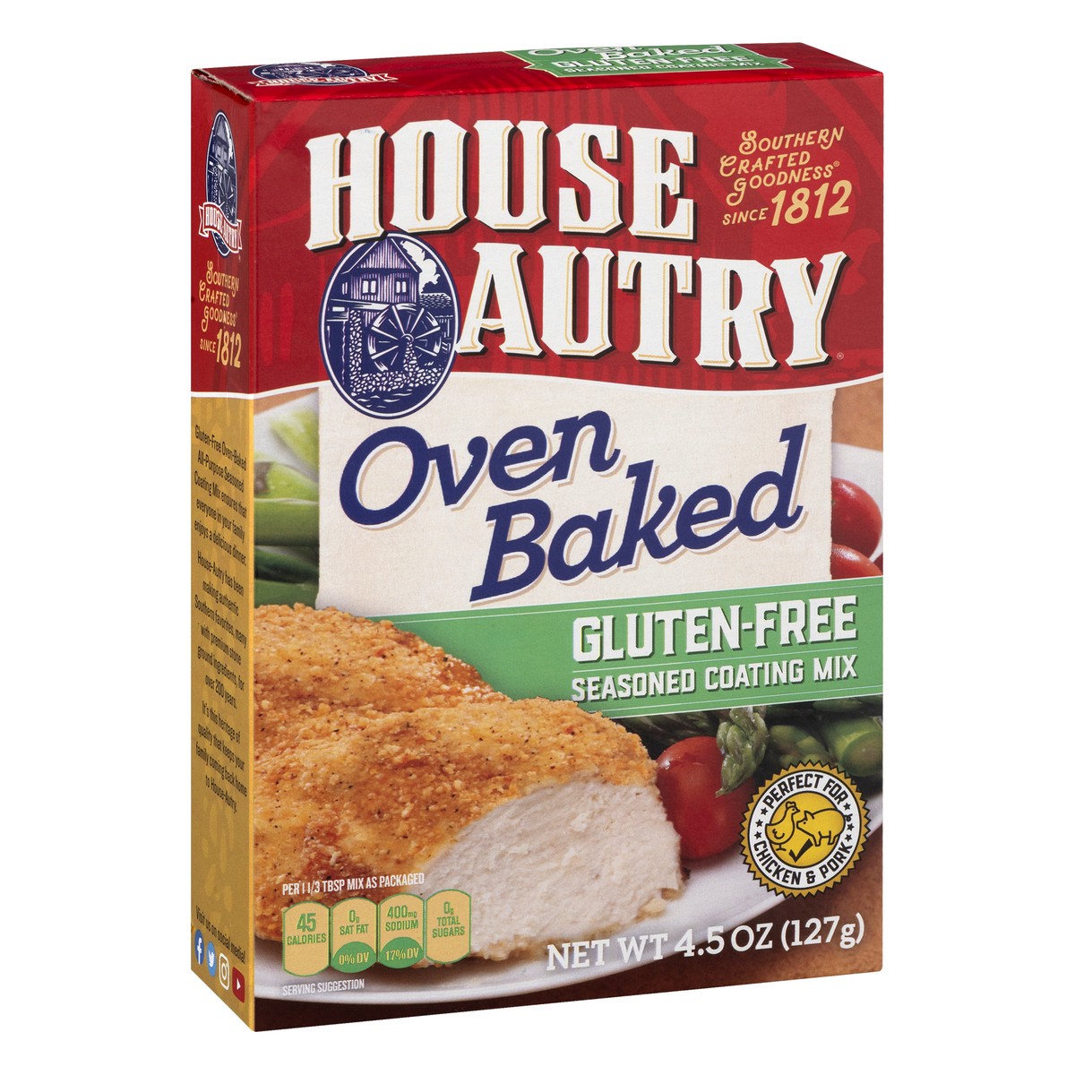 slide 2 of 13, House-Autry Oven Baked Gluten-Free Seasoned Coating Mix 4.5 oz, 4.5 oz