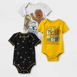 Disney Baby Boys' 3pk Star Wars Bodysuit 9M