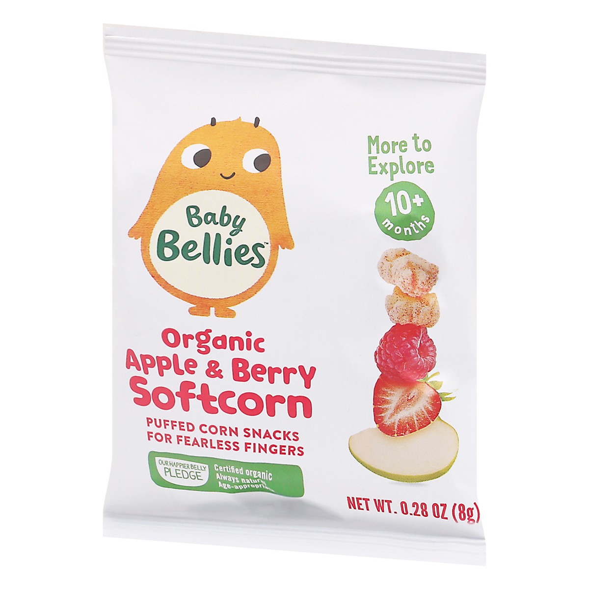 slide 13 of 14, Baby Bellies Organic Apple & Berry Softcorn 0.28 oz, 0.28 oz