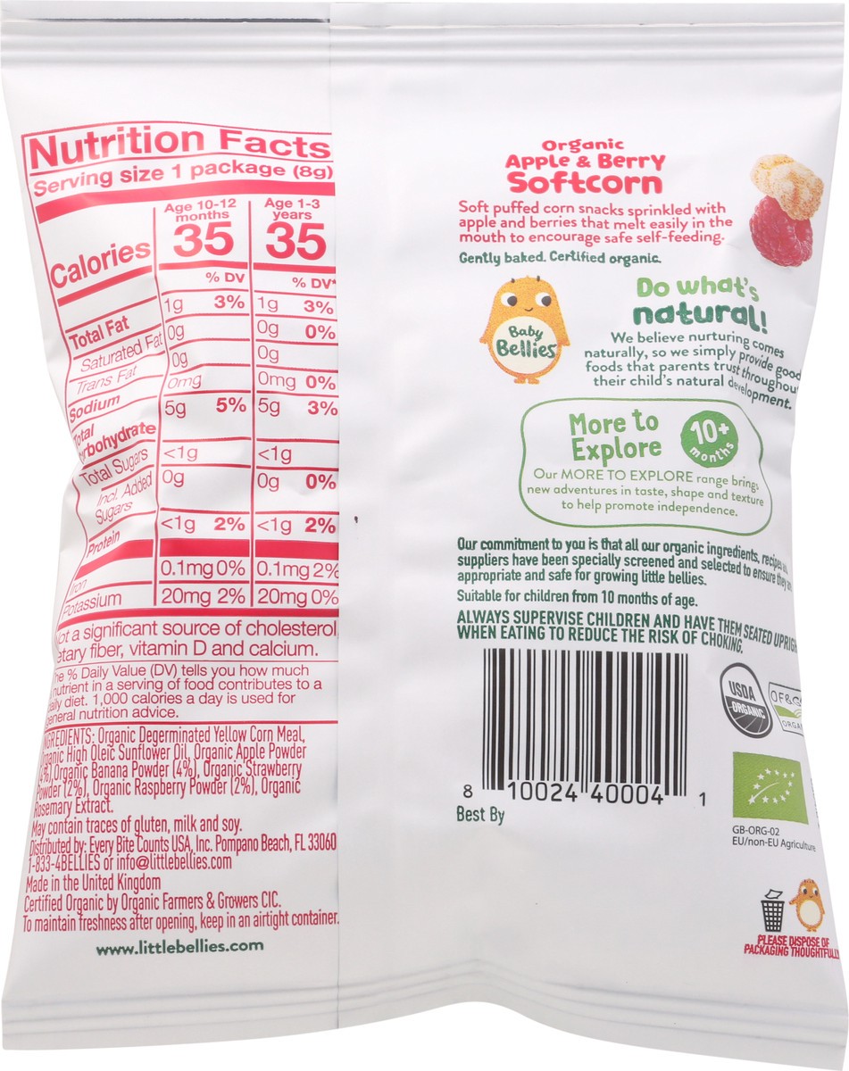 slide 4 of 14, Baby Bellies Organic Apple & Berry Softcorn 0.28 oz, 0.28 oz