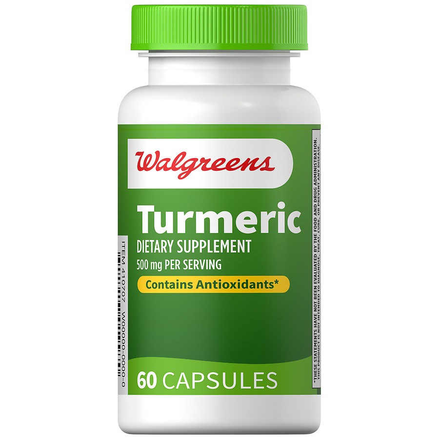 slide 1 of 1, Walgreens Turmeric 500 mg, 60 ct