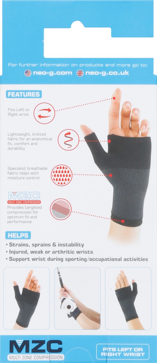 slide 2 of 9, Neo G Airflow Mild Black Wrist & Thumb Support Size M 1 ea, 1 ct