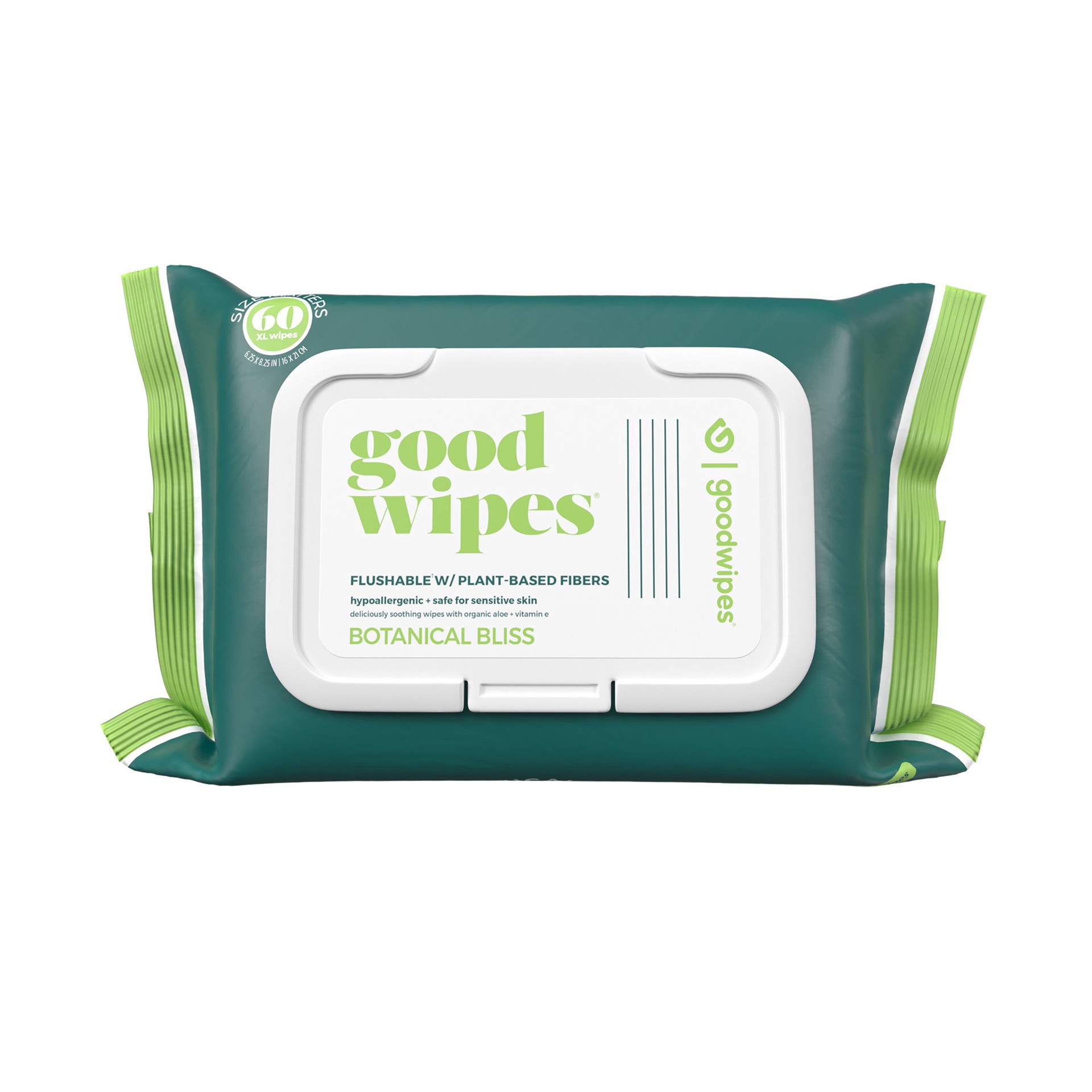 slide 1 of 1, Goodwipes Botanical Bliss Flushable Wipes - 60ct, 60 ct