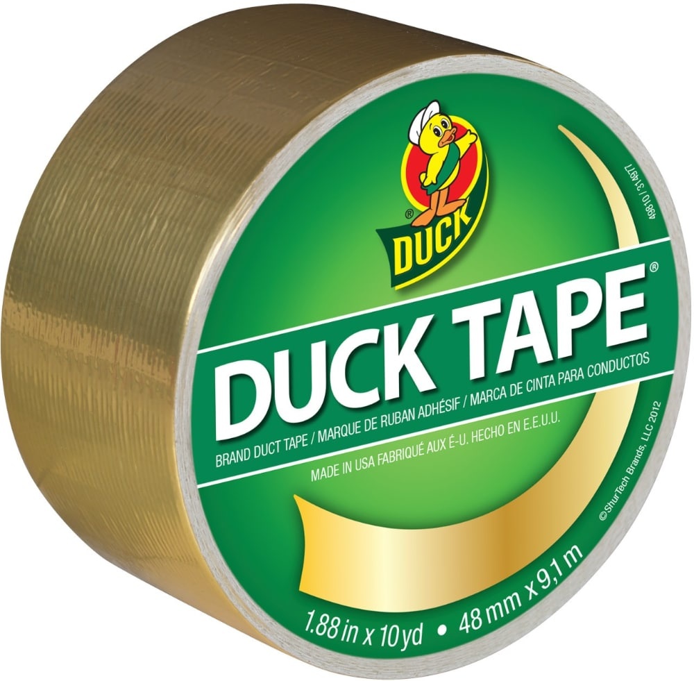 slide 1 of 1, Duck Brand Color Duct Tape - 1.88 Inch X 10 Yard - Gold, 1.88 in x 10 yd